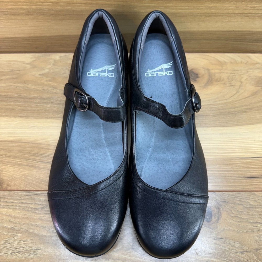 Dansko Fawna Mary Jane Low Pumps 9 EU 39 Black Milled Nappa Office Modern Casual